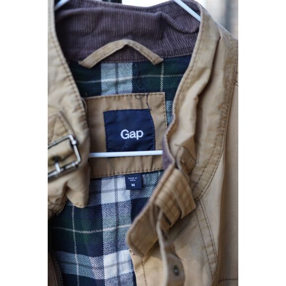 Gap Full Zip Jacket Pockets Buttons Tech Utility Army Military Anorak - Picture 3 of 6